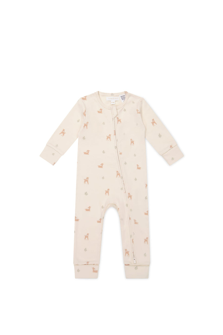 Organic Cotton Reese Zip Onepiece - Fable Deer Cloud Childrens Onepiece from Jamie Kay Australia