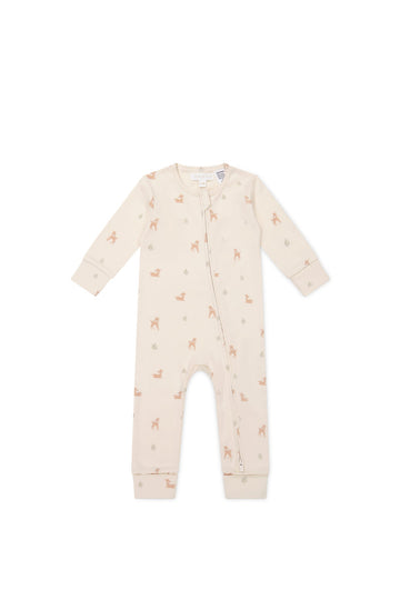 Organic Cotton Reese Zip Onepiece - Fable Deer Cloud Childrens Onepiece from Jamie Kay Australia