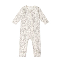 Organic Cotton Reese Zip Onepiece - Garden Bunnies Tofu Childrens Onepiece from Jamie Kay Australia