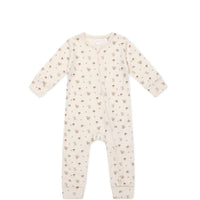 Organic Cotton Reese Zip Onepiece - Woodland Friends Childrens Onepiece from Jamie Kay Australia