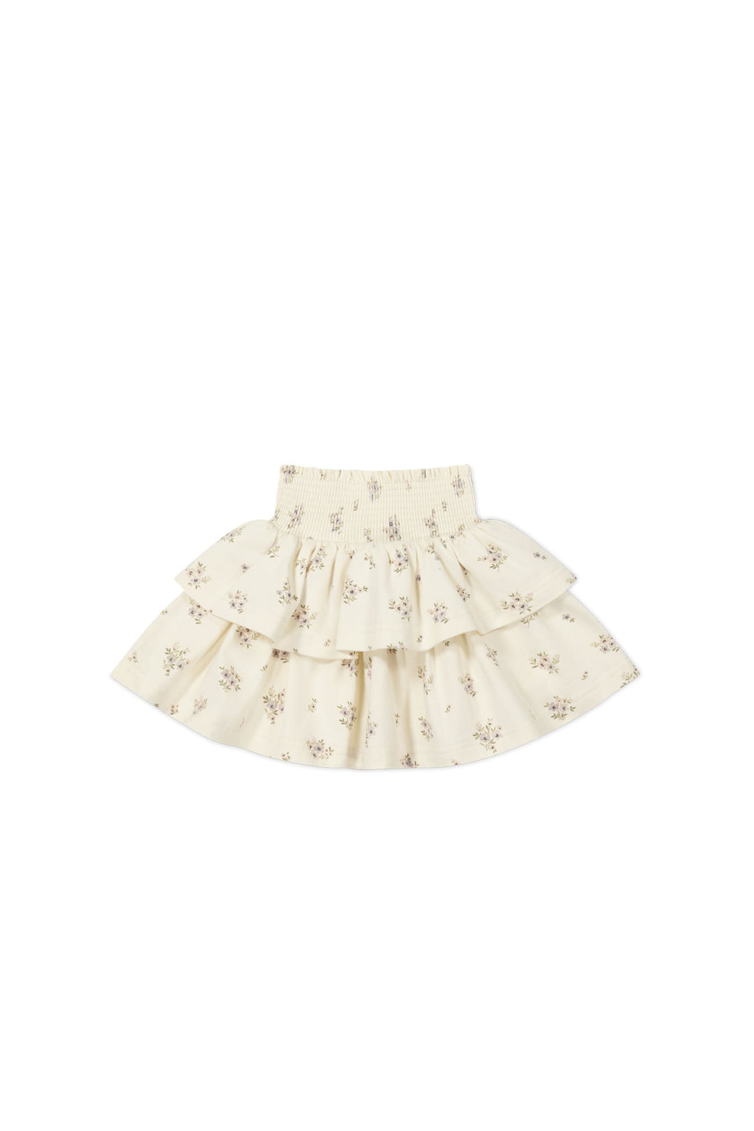 Organic Cotton Ruby Skirt - Goldie Bouquet Egret Childrens Skirt from Jamie Kay Australia