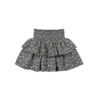 Organic Cotton Ruby Skirt - Rosalie Floral Lava Childrens Skirt from Jamie Kay Australia