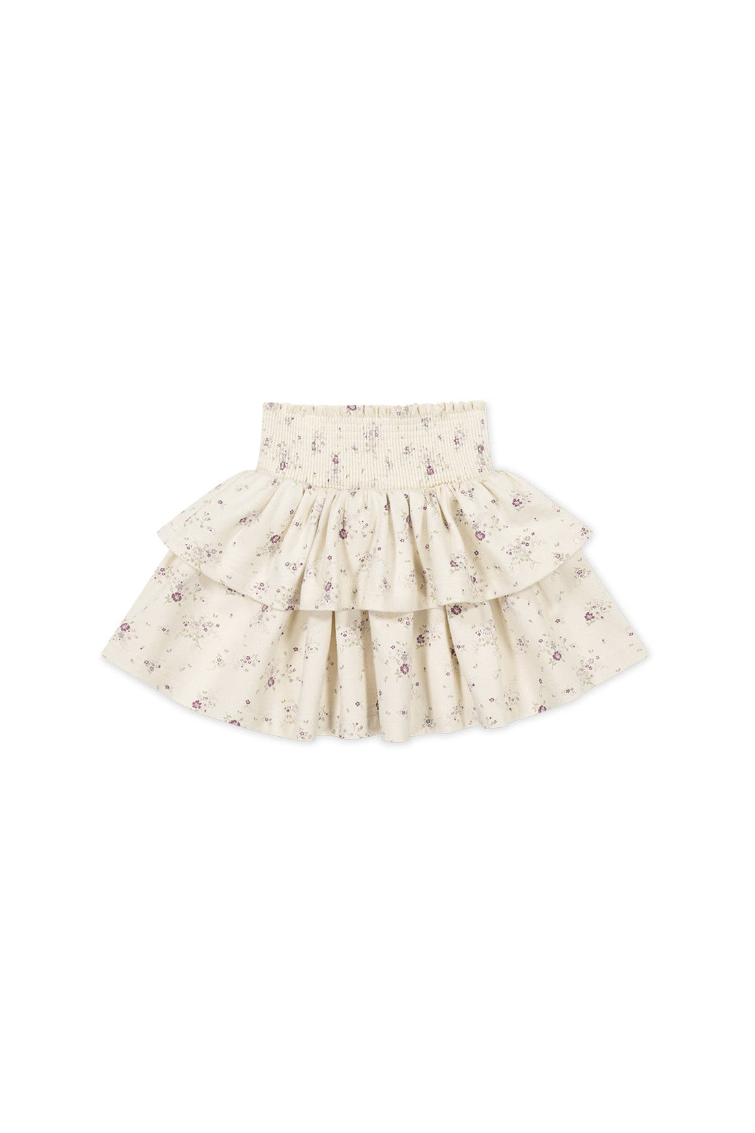 Organic Cotton Ruby Skirt - Sweet William Floral Natural Childrens Skirt from Jamie Kay Australia