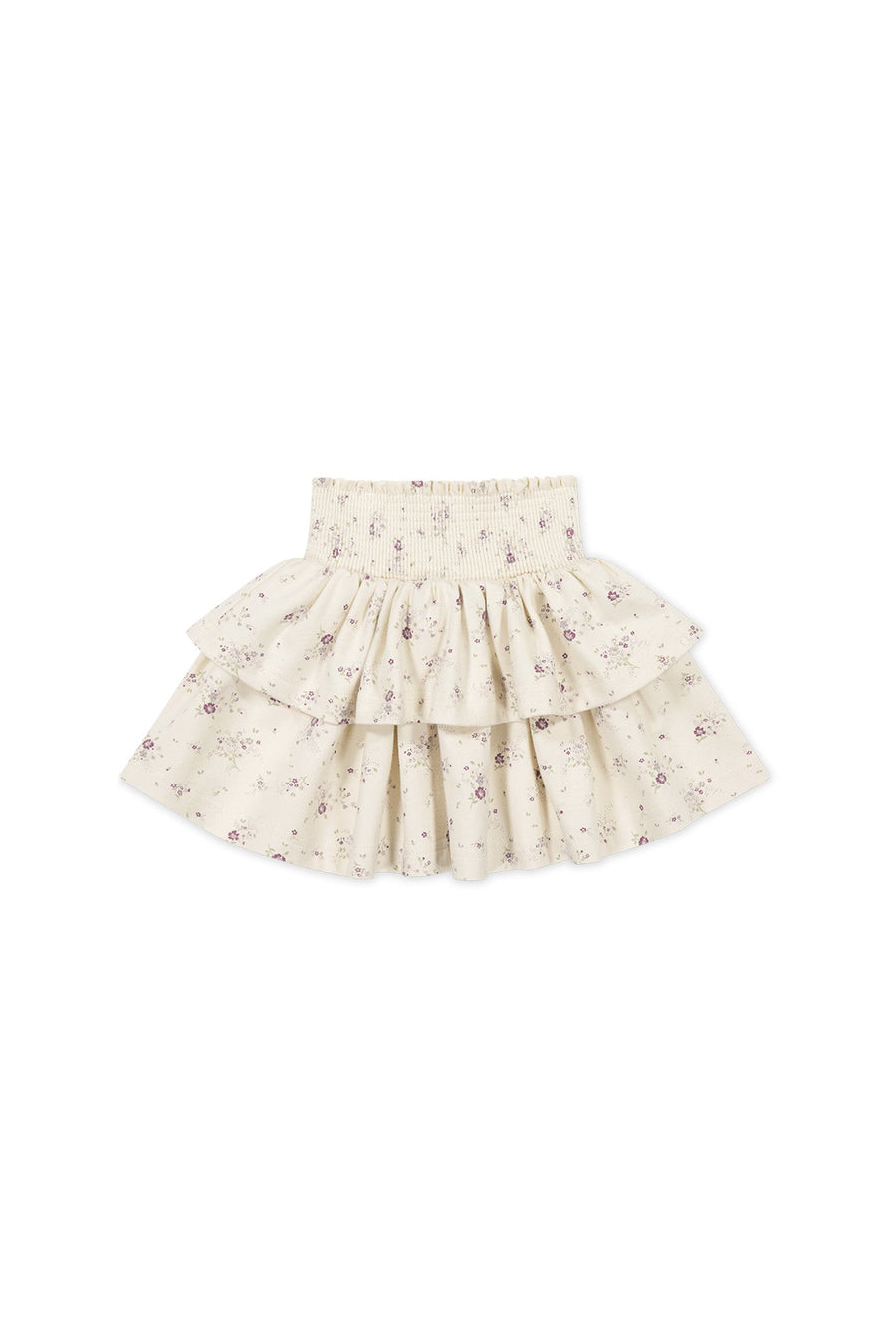 Organic Cotton Ruby Skirt - Sweet William Floral Natural Childrens Skirt from Jamie Kay Australia