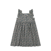 Organic Cotton Sienna Dress - Rosalie Floral Lava Childrens Dress from Jamie Kay Australia