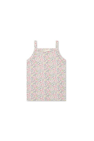 Organic Cotton Singlet - Fifi Mini Slightly Pink Childrens Singlet from Jamie Kay Australia