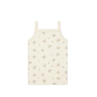 Organic Cotton Singlet - Goldie Bouquet Egret Childrens Singlet from Jamie Kay Australia