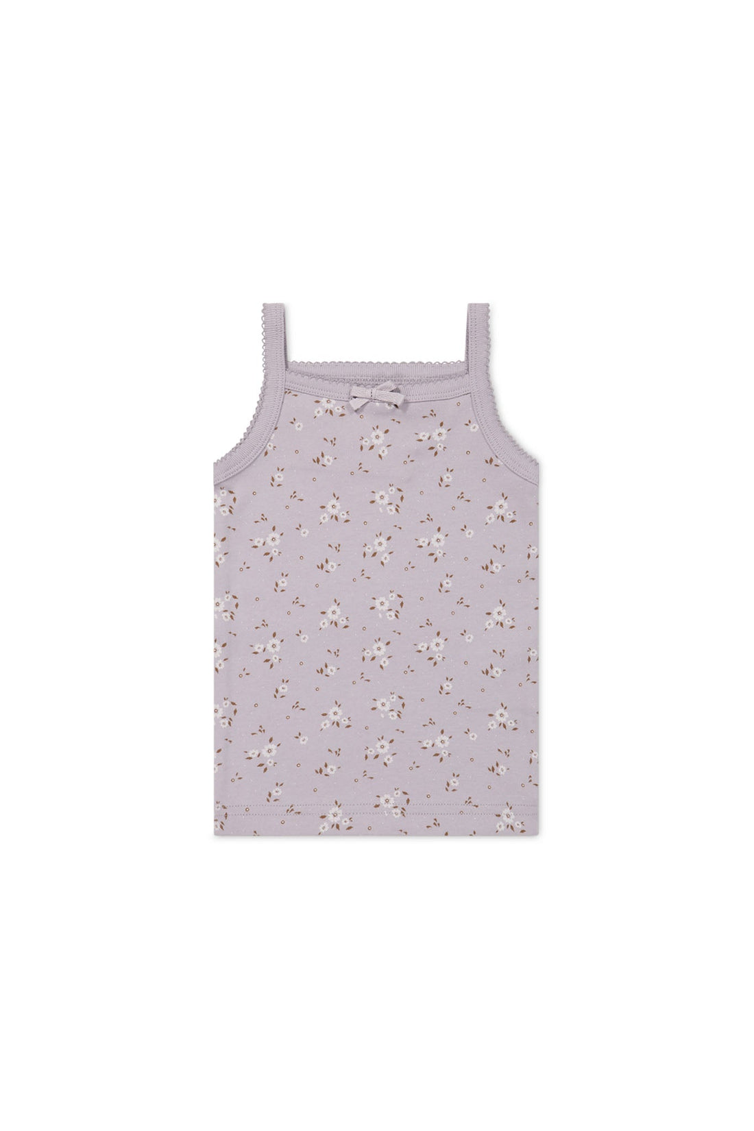 Organic Cotton Singlet - Lulu Bloom Iris Childrens Singlet from Jamie Kay Australia