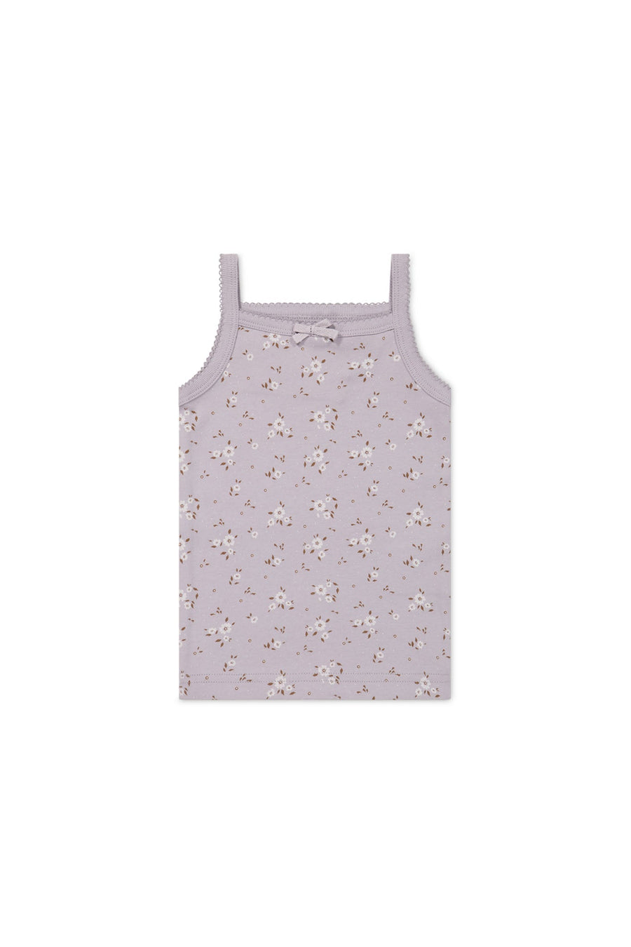 Organic Cotton Singlet - Lulu Bloom Iris Childrens Singlet from Jamie Kay Australia