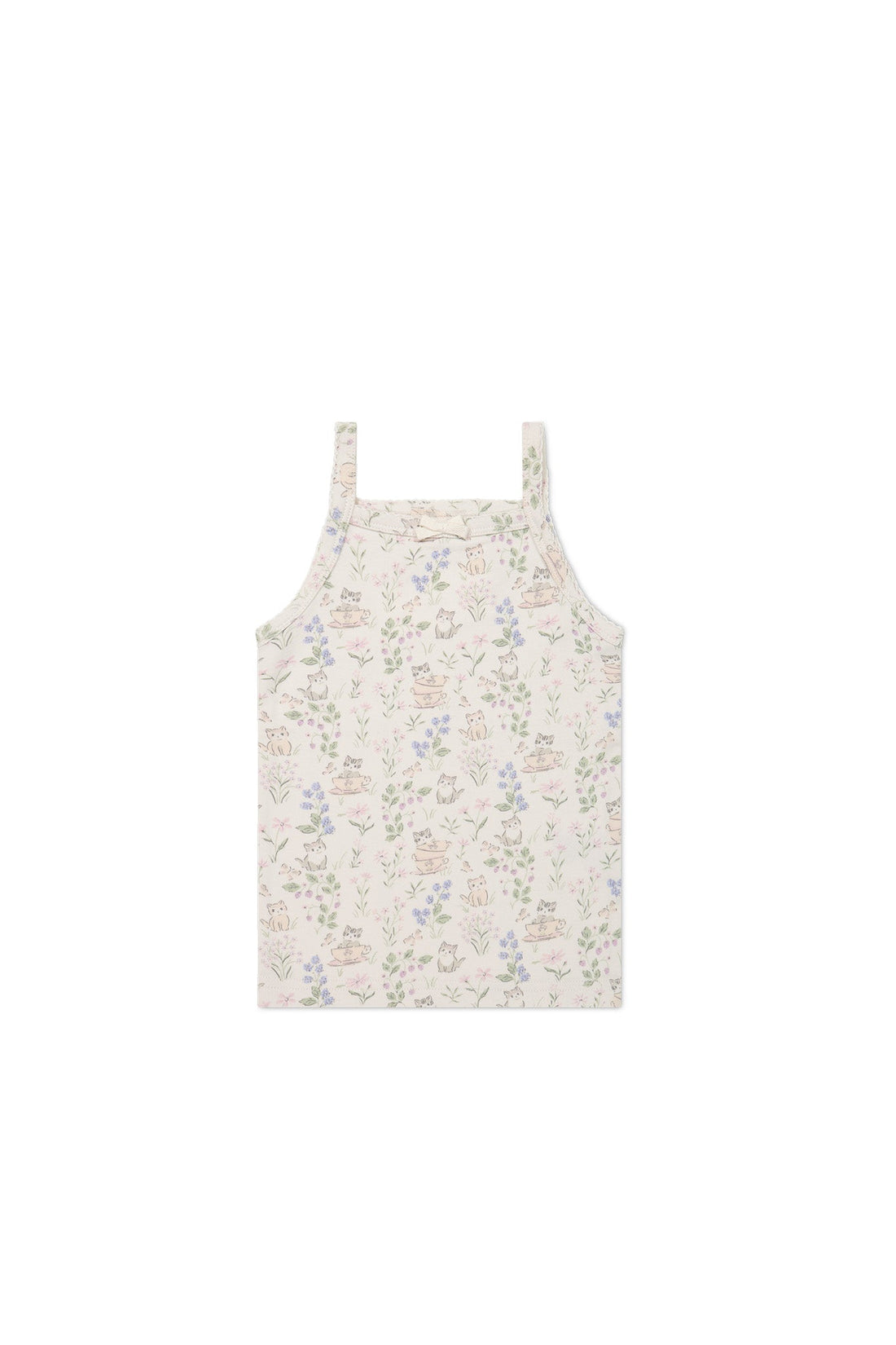 Organic Cotton Singlet - Moons Garden Lavender Childrens Singlet from Jamie Kay Australia