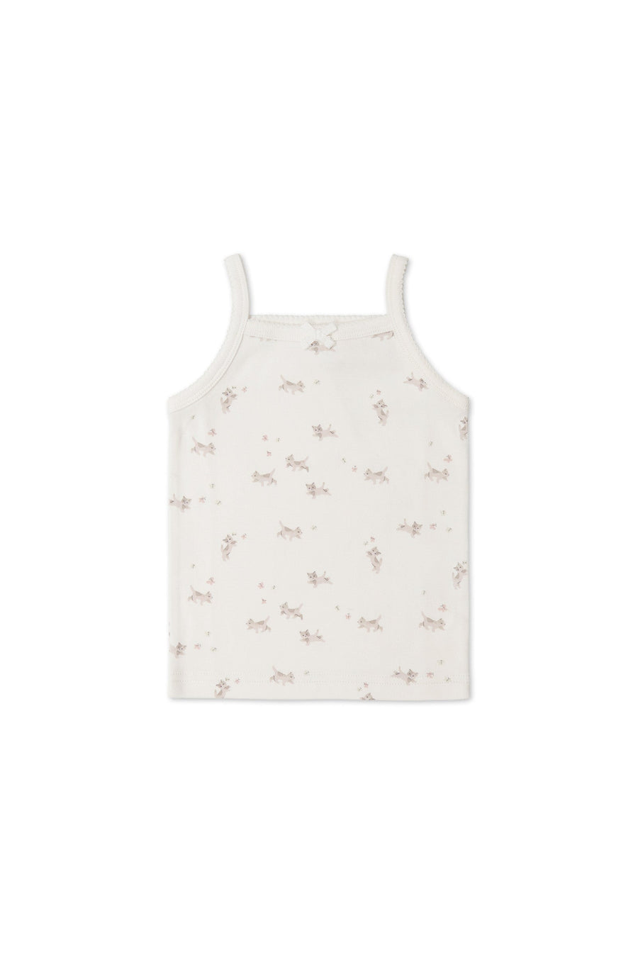 Organic Cotton Singlet - Playful Kittens Childrens Singlet from Jamie Kay Australia