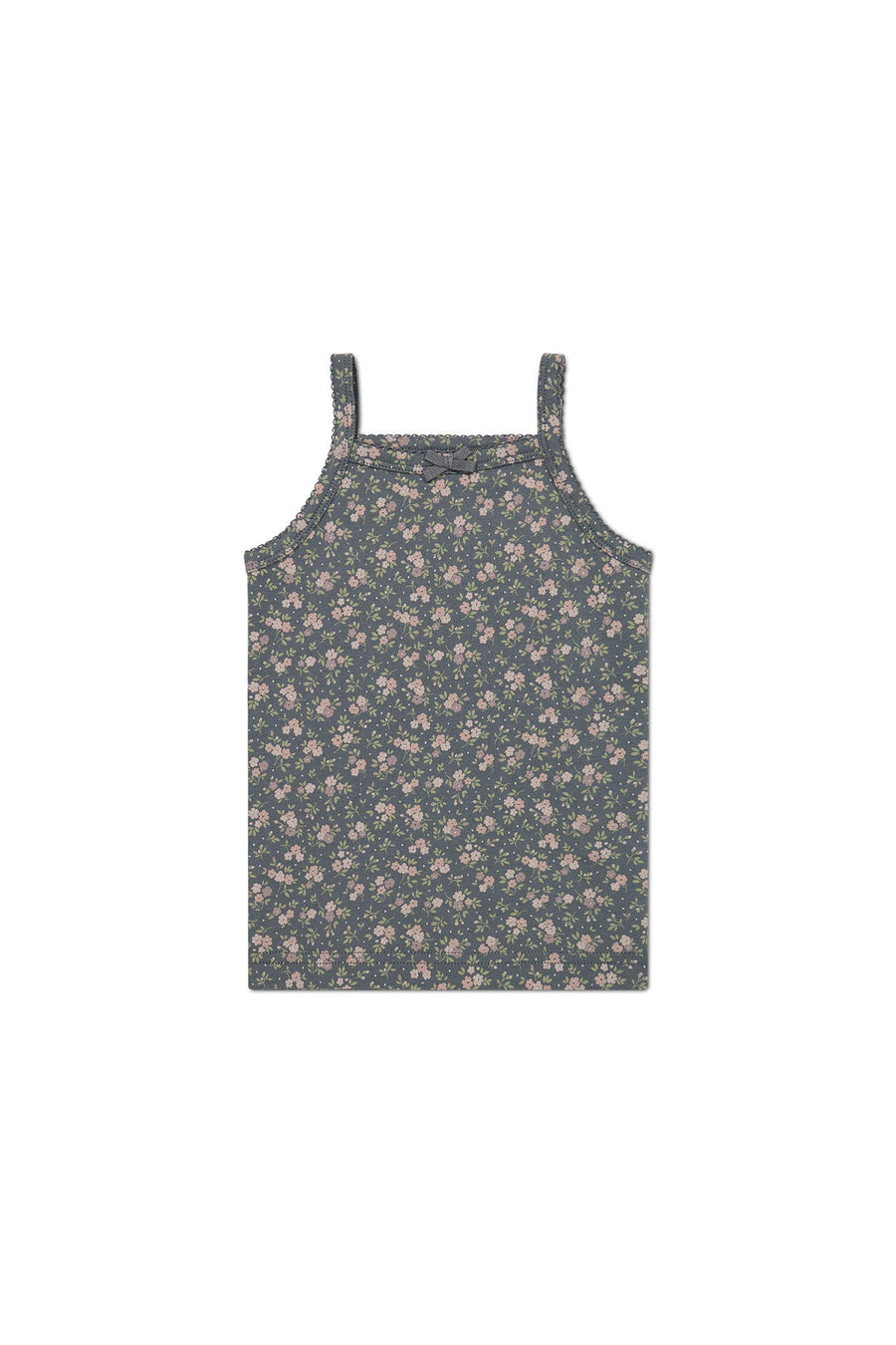 Organic Cotton Singlet - Rosalie Floral Lava Childrens Singlet from Jamie Kay Australia