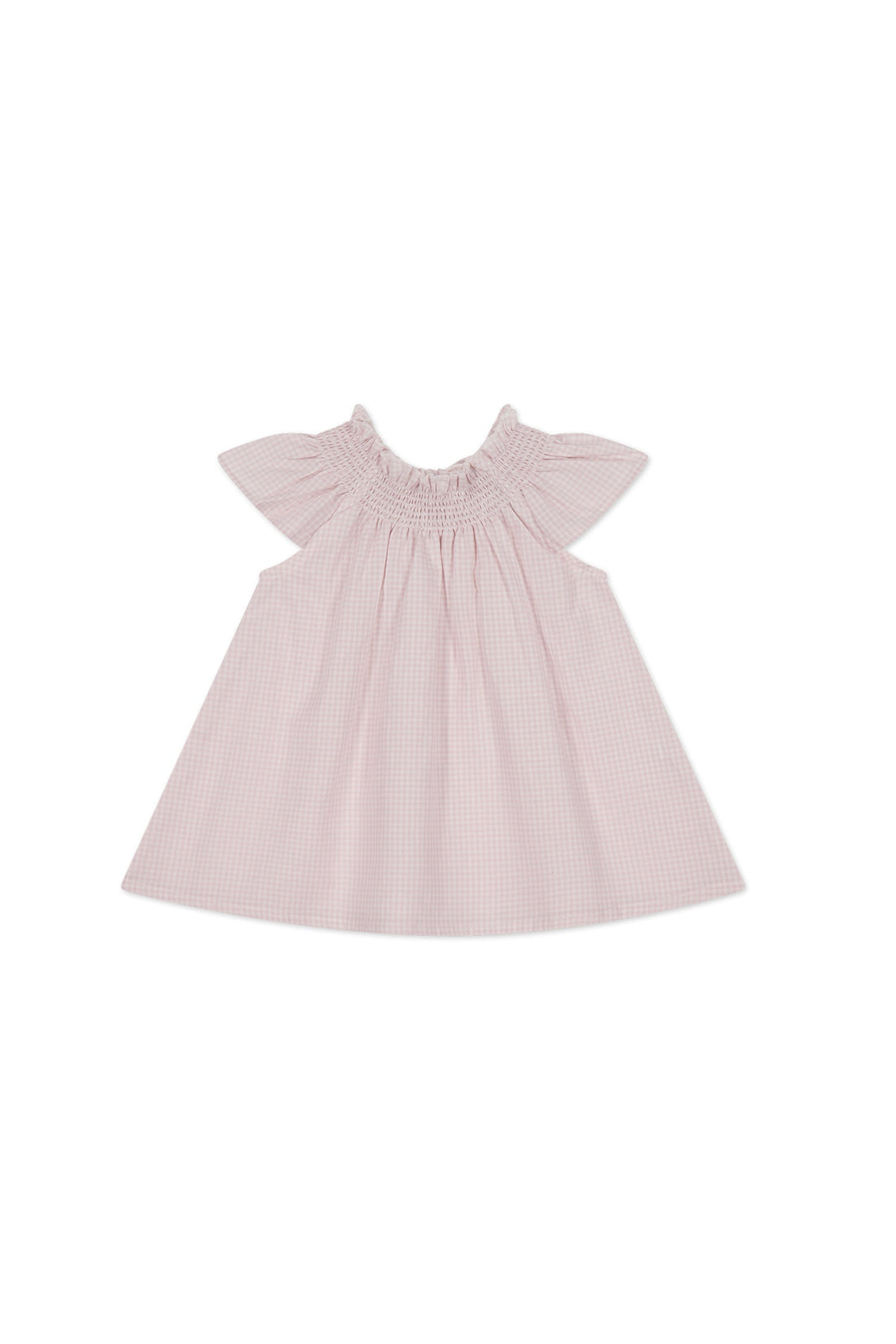 Organic Cotton Tamara Top - Mini Woven Gingham Violet Childrens Top from Jamie Kay Australia