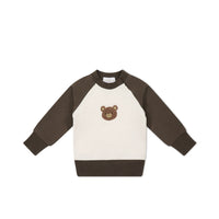 Organic Cotton Tao Sweatshirt - Cloud Bobbie Bear Childrens Sweatshirting from Jamie Kay Australia