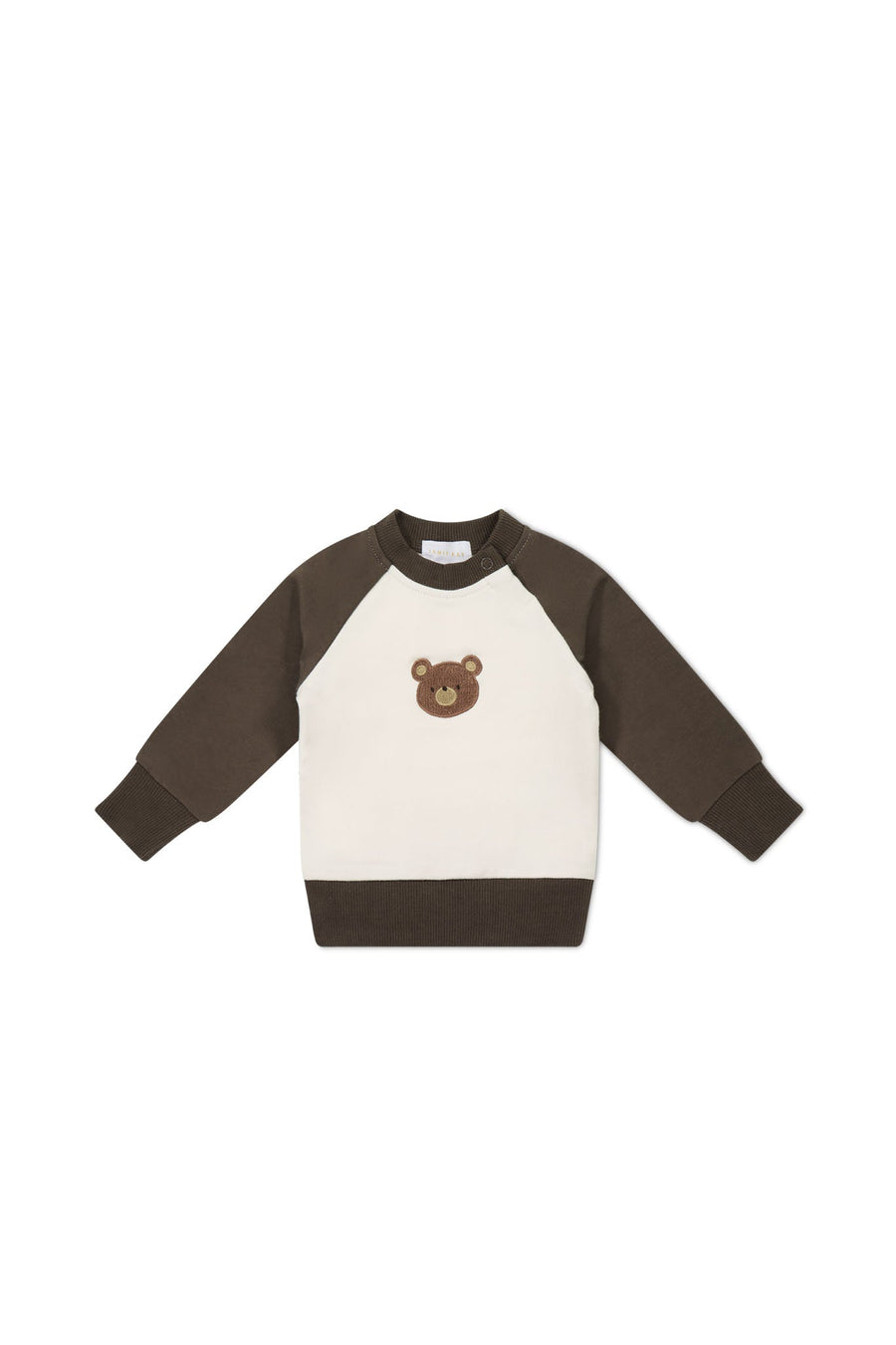 Organic Cotton Tao Sweatshirt - Cloud Bobbie Bear Childrens Sweatshirting from Jamie Kay Australia