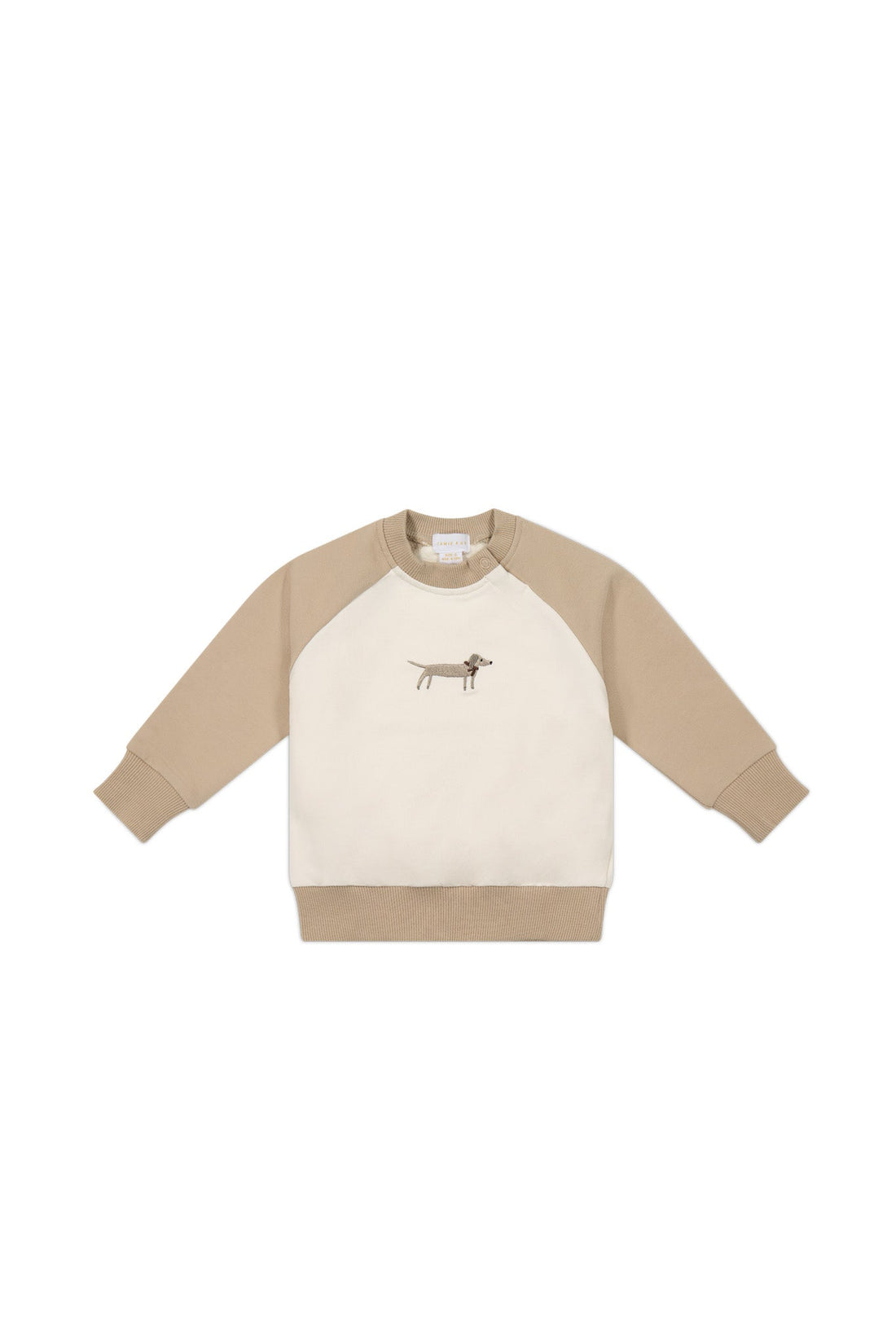 Organic Cotton Tao Sweatshirt - Cosy Basil Fawn Childrens Top from Jamie Kay Australia