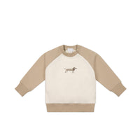 Organic Cotton Tao Sweatshirt - Cosy Basil Fawn Childrens Top from Jamie Kay Australia