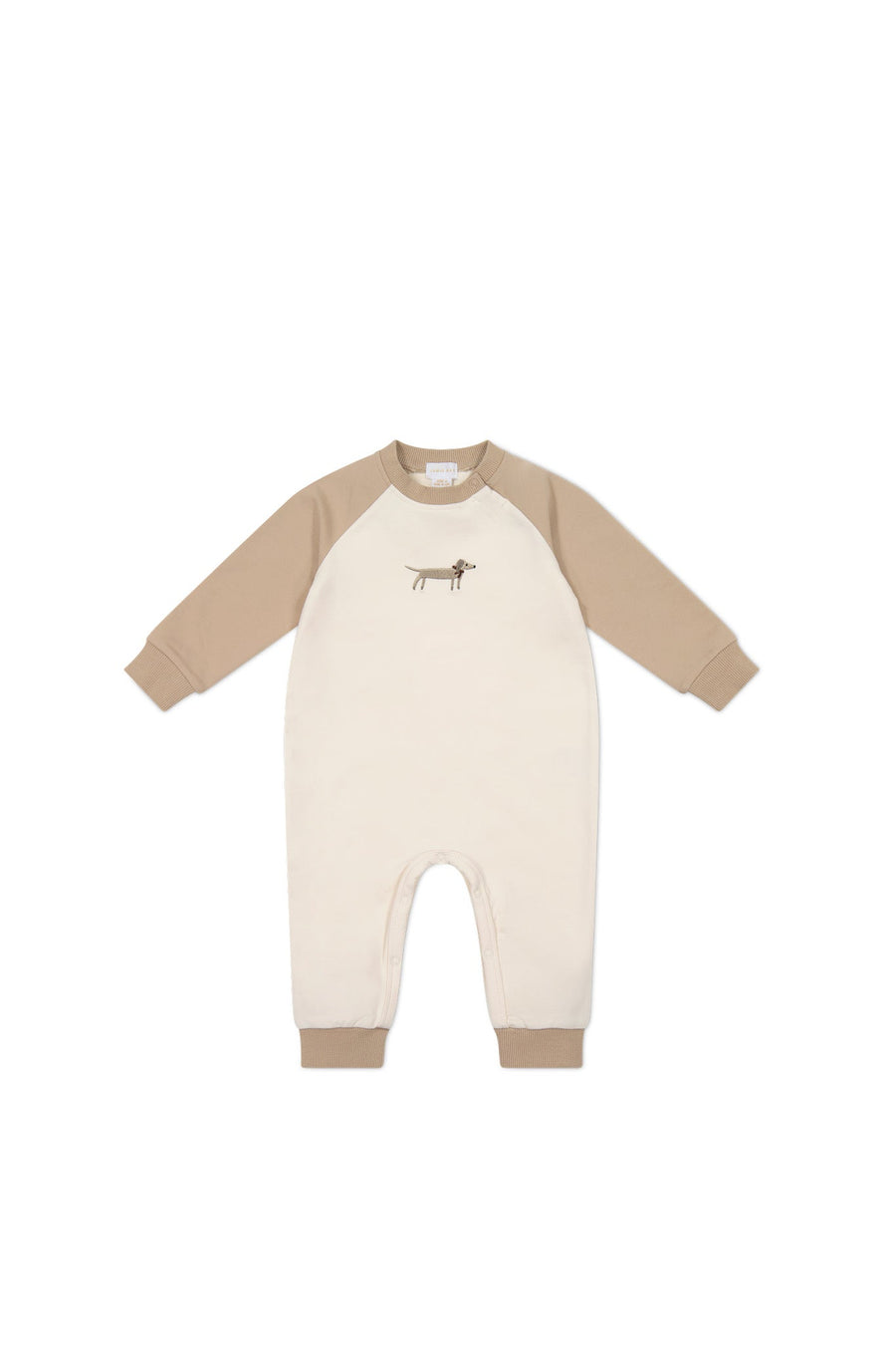 Organic Cotton Tao Sweatshirt Onepiece - Cosy Basil Fawn Childrens Onepiece from Jamie Kay Australia