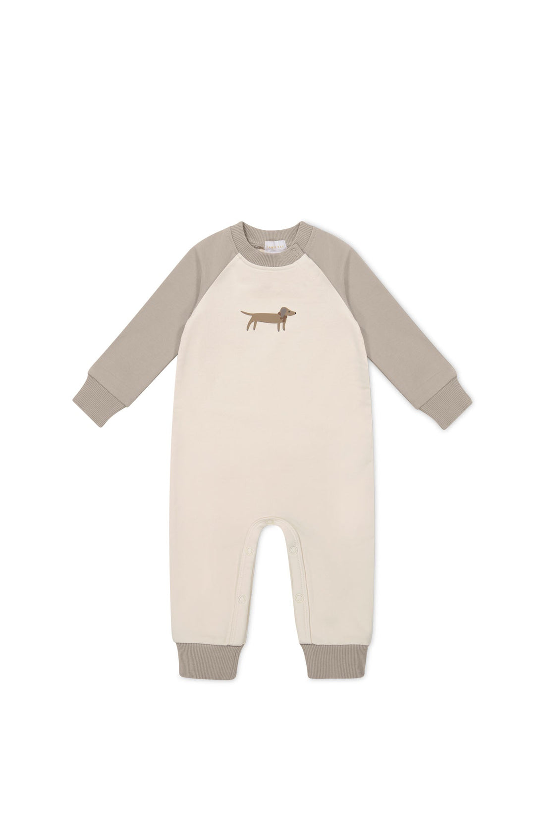 Organic Cotton Tao Sweatshirt Onepiece - Vintage Taupe Cosy Basil Childrens Onepiece from Jamie Kay Australia