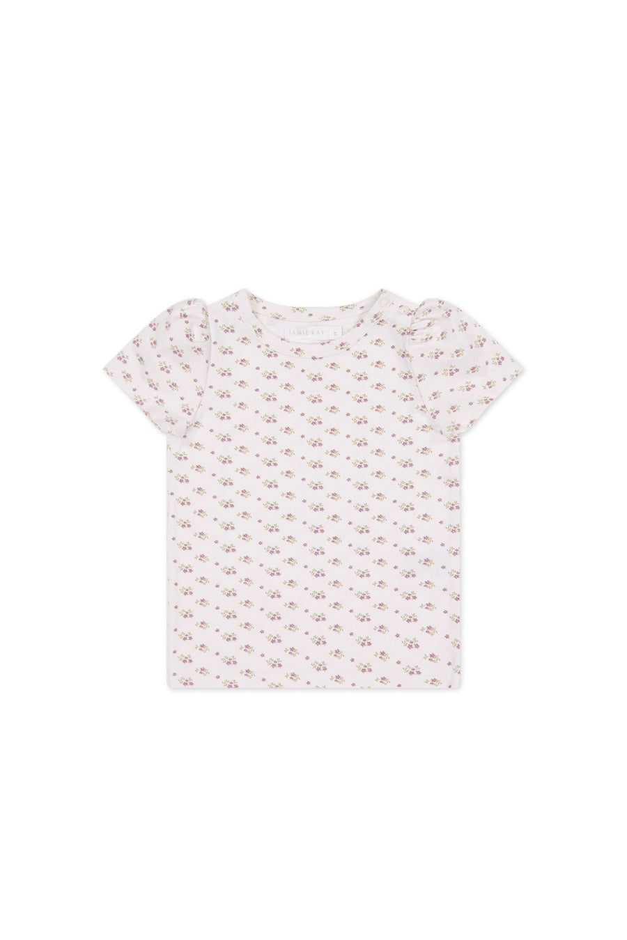Organic Cotton Tasha Top - Rose Floral Pink Childrens Top from Jamie Kay Australia