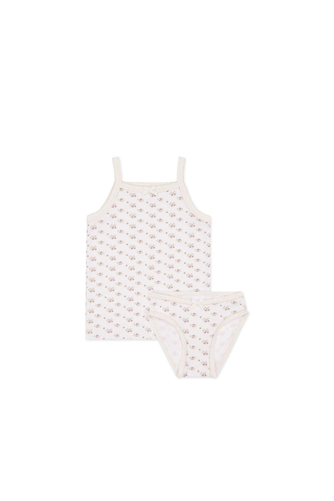 Organic Cotton Underwear Set - Rose Floral Pink Childrens Underwear from Jamie Kay Australia