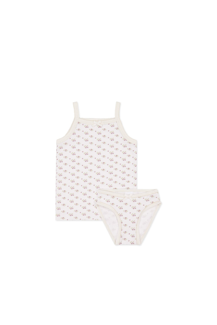 Organic Cotton Underwear Set - Rose Floral Pink Childrens Underwear from Jamie Kay Australia