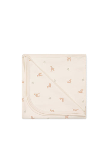 Organic Cotton Wrap Blanket - Fable Deer Cloud Childrens Blanket from Jamie Kay Australia