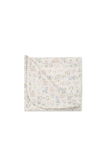 Organic Cotton Wrap Blanket - Moons Garden Lavender Childrens Blanket from Jamie Kay Australia