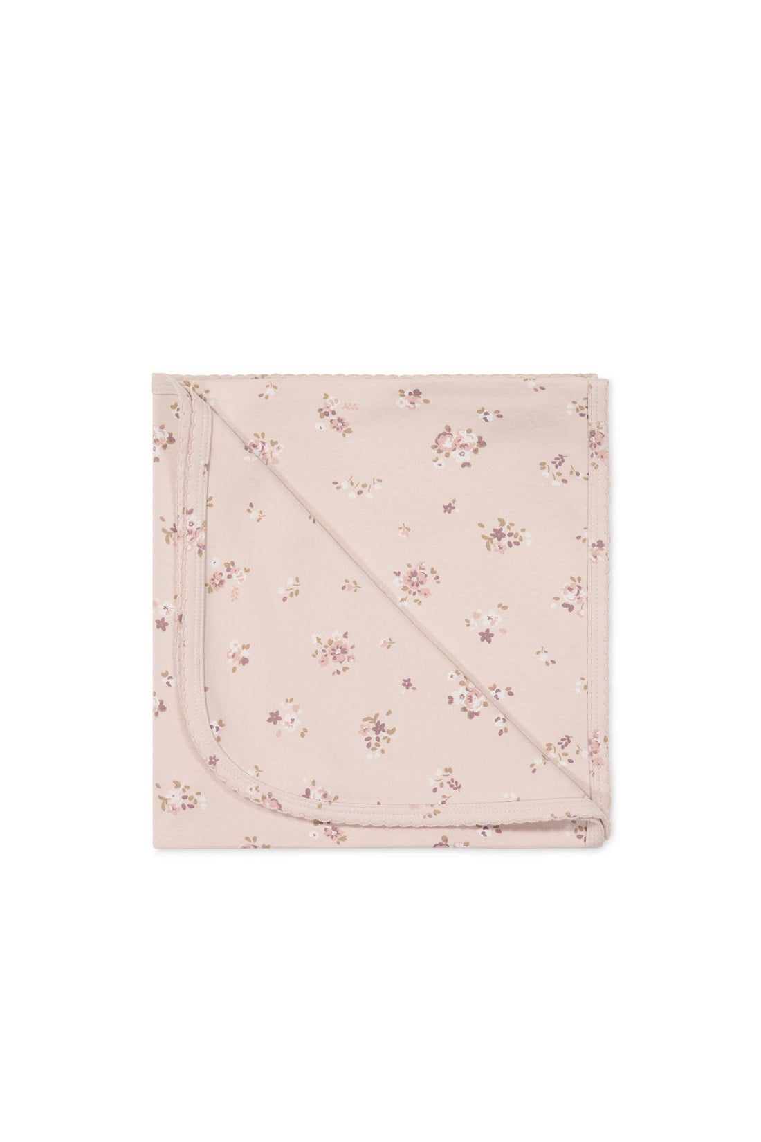 Organic Cotton Wrap Blanket - Petite Fleur Soft Peony Childrens Blanket from Jamie Kay Australia