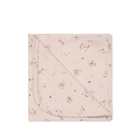 Organic Cotton Wrap Blanket - Petite Fleur Soft Peony Childrens Blanket from Jamie Kay Australia