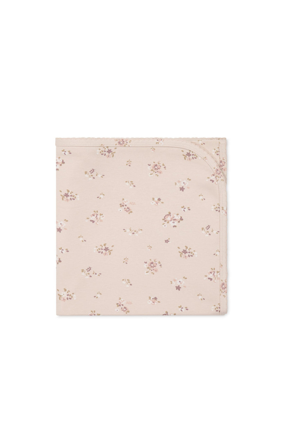 Organic Cotton Wrap Blanket - Petite Fleur Soft Peony Childrens Blanket from Jamie Kay Australia