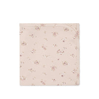 Organic Cotton Wrap Blanket - Petite Fleur Soft Peony Childrens Blanket from Jamie Kay Australia