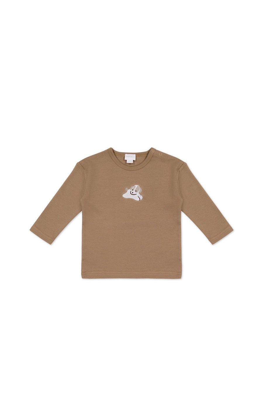 Pima Cotton Arnold Long Sleeve Top - Tiger Sasha Puppy Childrens Top from Jamie Kay Australia