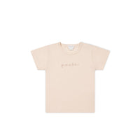 Pima Cotton Aude Oversized Tee - Ballet Pink Posie Childrens Top from Jamie Kay Australia