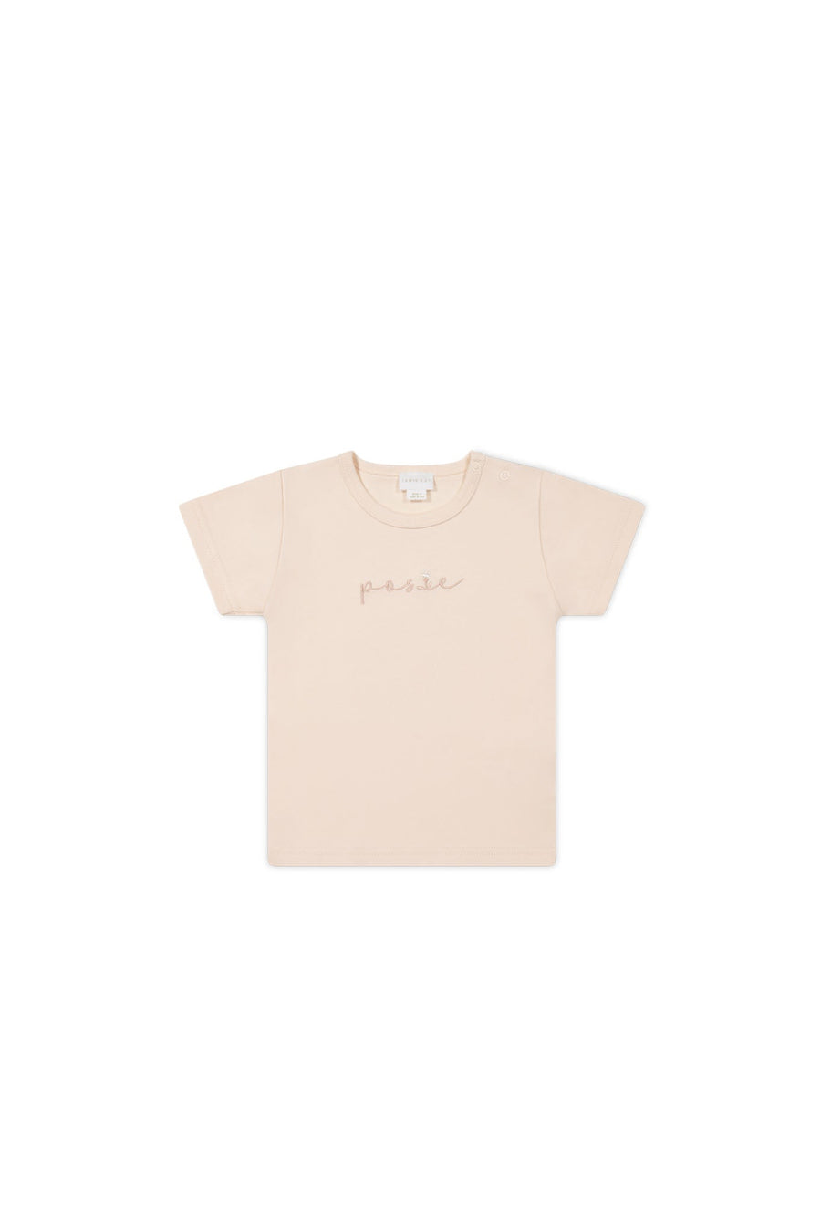 Pima Cotton Aude Oversized Tee - Ballet Pink Posie Childrens Top from Jamie Kay Australia