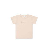 Pima Cotton Aude Oversized Tee - Ballet Pink Posie Childrens Top from Jamie Kay Australia