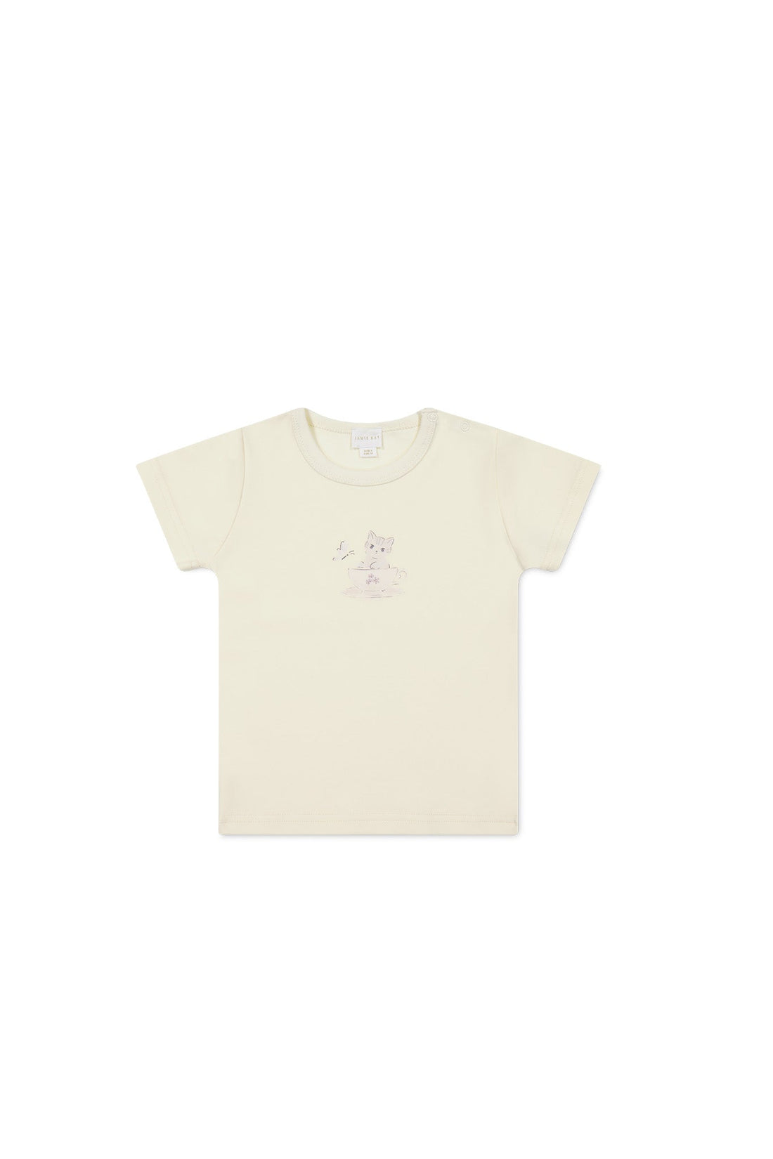 Pima Cotton Aude Oversized Tee - Parchment Moons Garden Childrens Top from Jamie Kay Australia