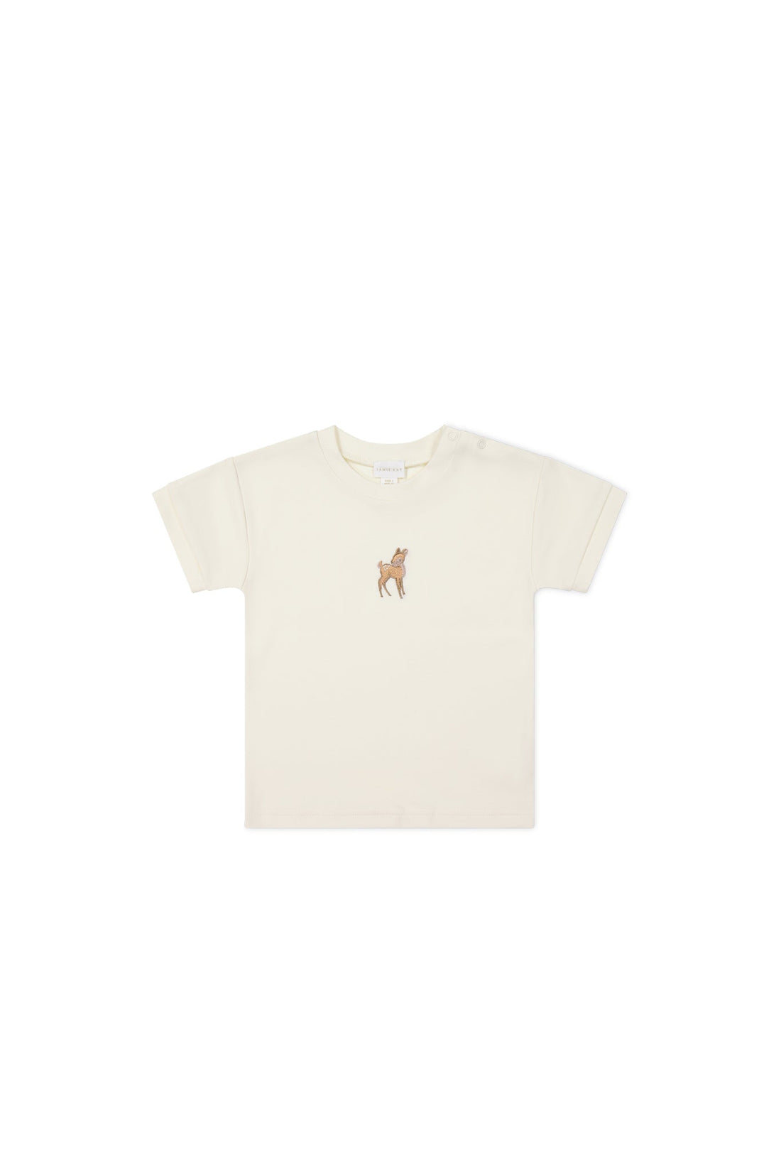 Pima Cotton Eddie T-Shirt - Fable Deer Cloud Childrens Top from Jamie Kay Australia