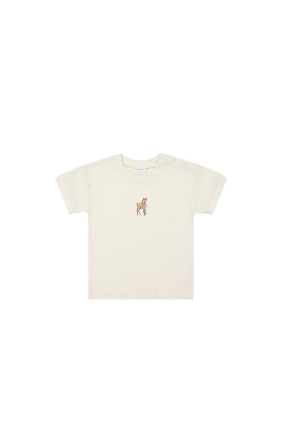 Pima Cotton Eddie T-Shirt - Fable Deer Cloud Childrens Top from Jamie Kay Australia