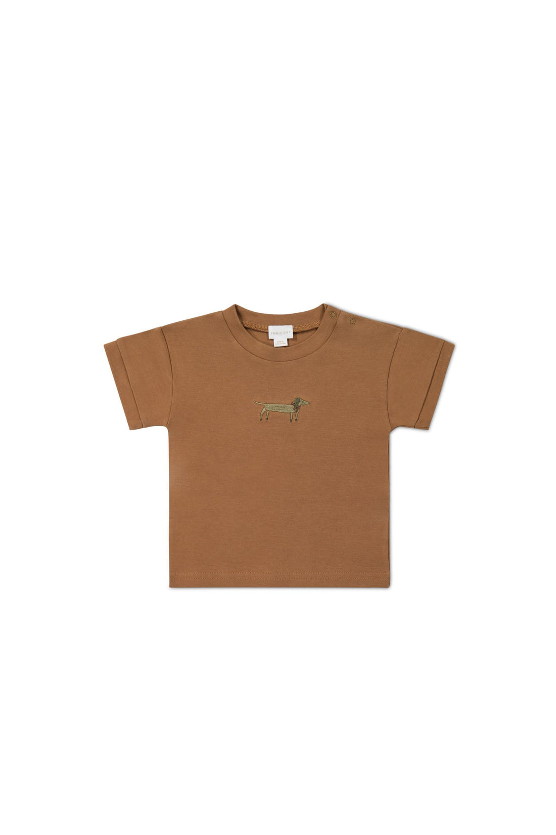 Pima Cotton Eddie T-Shirt - Spiced Cosy Basil Childrens Top from Jamie Kay Australia