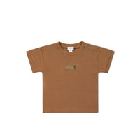 Pima Cotton Eddie T-Shirt - Spiced Cosy Basil Childrens Top from Jamie Kay Australia