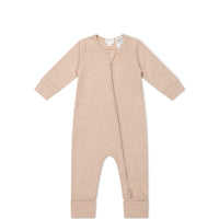 Pima Cotton Frankie Zip Onepiece - Dusky Rose Marle Childrens Onepiece from Jamie Kay Australia