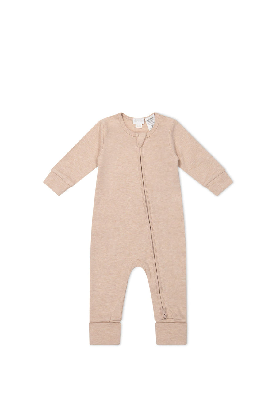 Pima Cotton Frankie Zip Onepiece - Dusky Rose Marle Childrens Onepiece from Jamie Kay Australia