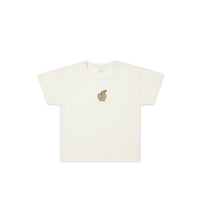 Pima Cotton Hunter Tee - Parchment Fresh Apple Childrens Top from Jamie Kay Australia