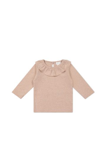 Pima Cotton Louise Top - Dusky Rose Marle Childrens Top from Jamie Kay Australia