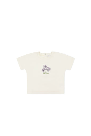 Pima Cotton Mimi Top - Parchment Meadow Flowers Childrens Top from Jamie Kay Australia