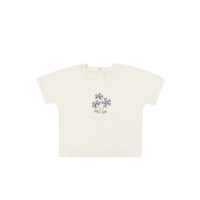 Pima Cotton Mimi Top - Parchment Meadow Flowers Childrens Top from Jamie Kay Australia