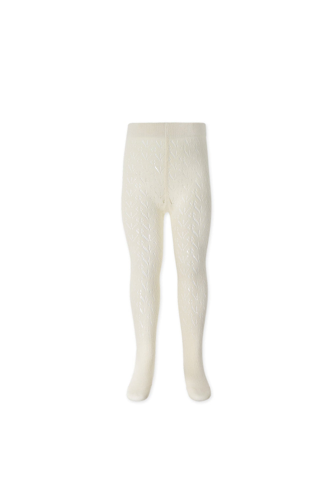 Scallop Weave Tight - Milk Childrens Tights from Jamie Kay Australia