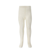 Scallop Weave Tight - Milk Childrens Tights from Jamie Kay Australia