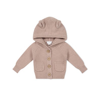 Sebastian Knitted Cardigan/Jacket - Dusky Rose Marle Childrens Cardigan from Jamie Kay Australia